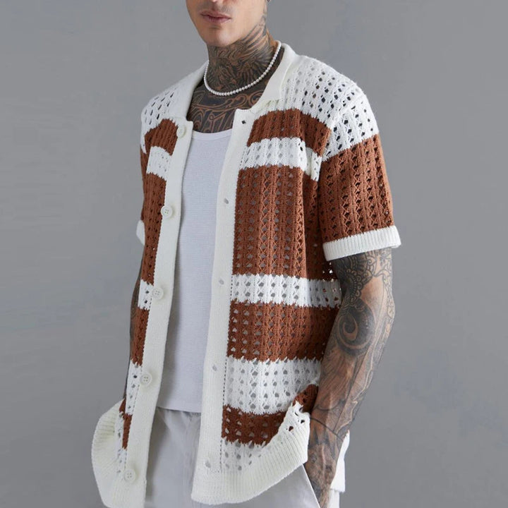 Mark Striped Knit Shirt