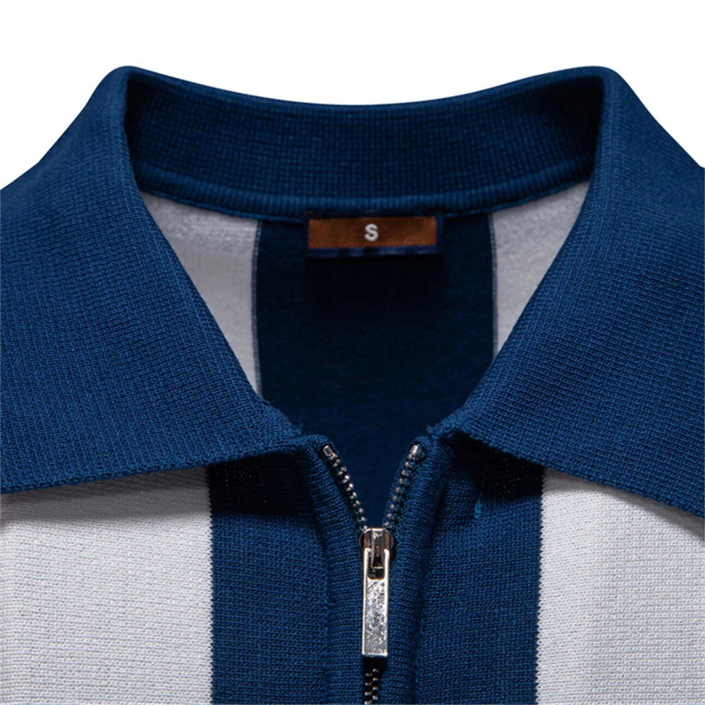 Casual Striped Polo Shirt