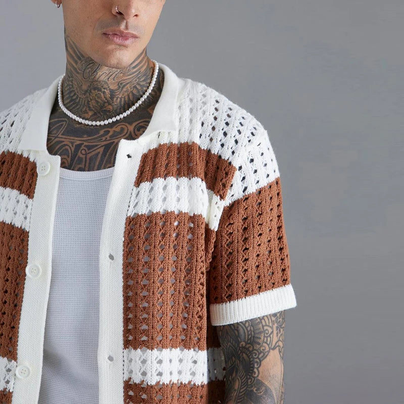 Mark Striped Knit Shirt