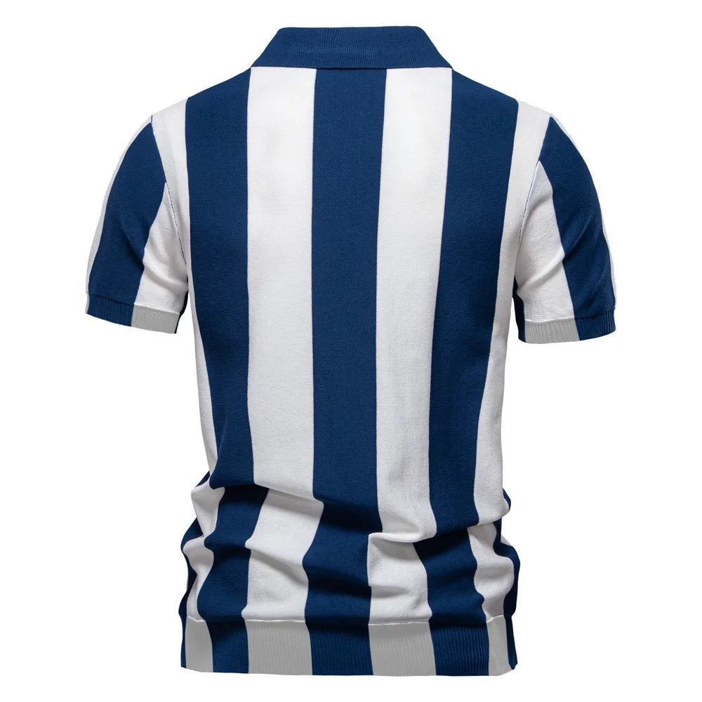 Casual Striped Polo Shirt
