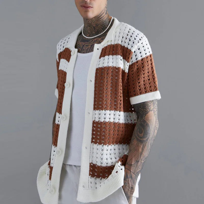 Mark Striped Knit Shirt