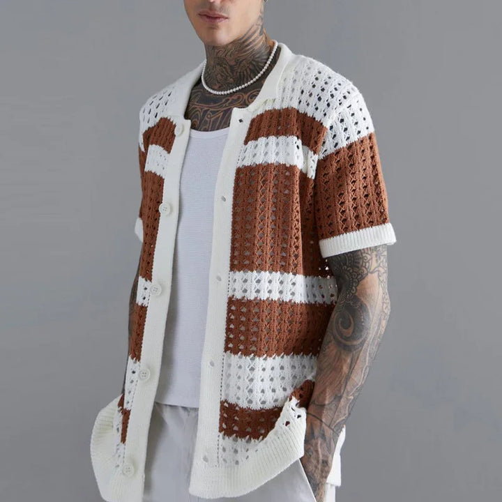 Mark Striped Knit Shirt