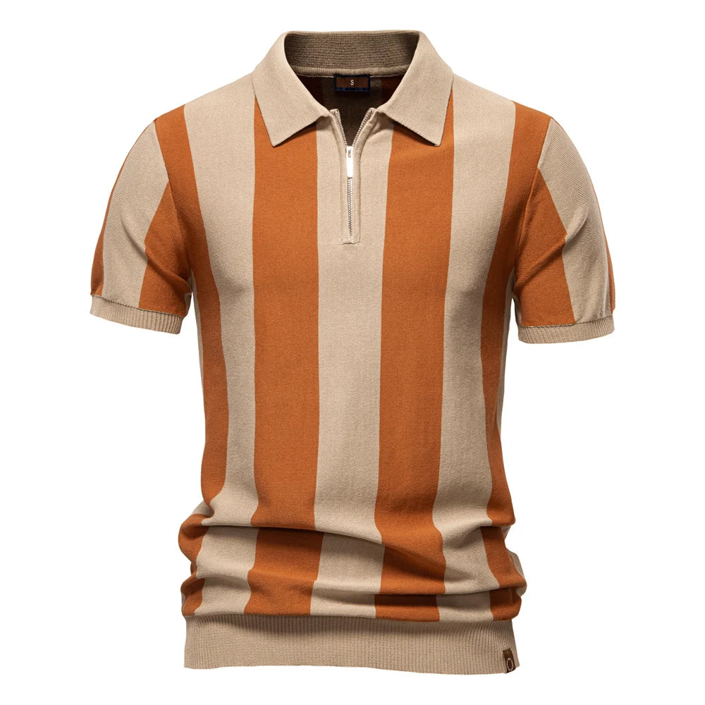 Casual Striped Polo Shirt